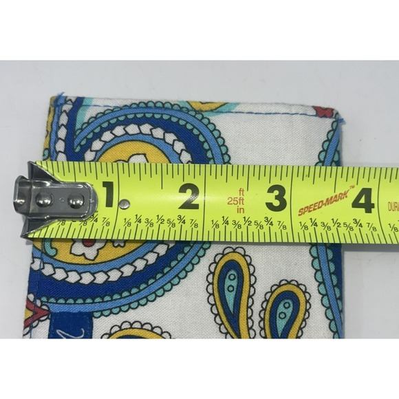 Vera Bradley Marina Paisley Euro Checkbook Cover Red Blue Yellow Retired Pattern - Picture 7 of 8